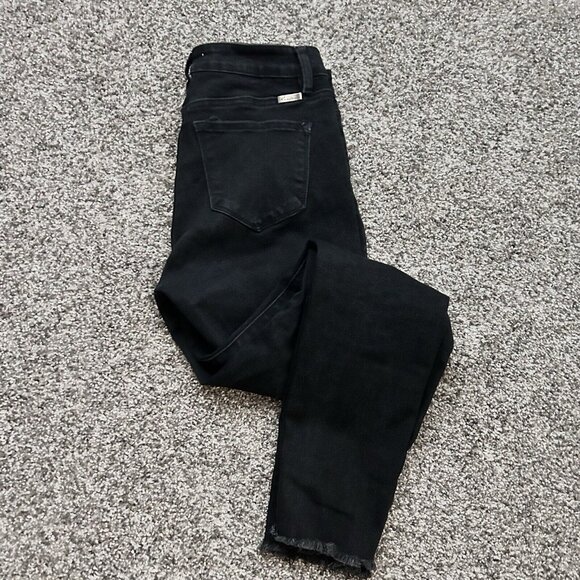 KanCan Black Distressed MidRise Skinny Denim Jeans Style KC5056BK Womens 9/28 - Picture 9 of 14